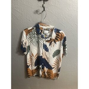 Denim & Flower Ricky Singh Shirt Mens Size Large Button Up Short Sleeve Hawaain